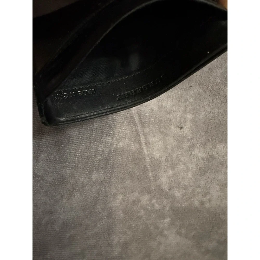 Burberry Black Saffiano Leather Slim Cardholder Wallet Made in Italy Vintage